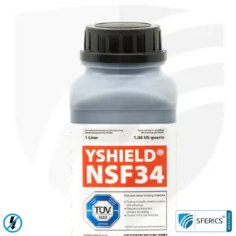 Abschirmfarbe NSF34 | NF Schirmdämpfung gegen Elektrosmog bis zu 80 dB | Schutz vor niederfrequenten elektrischen Felder (Hausstrom) | TÜV SÜD zertifiziert 11 Abschirmfarbe NSF34 | NF Schirmdämpfung gegen Elektrosmog bis zu 80 dB | Schutz vor niederfrequenten elektrischen Felder (Hausstrom) | TÜV SÜD zertifiziert