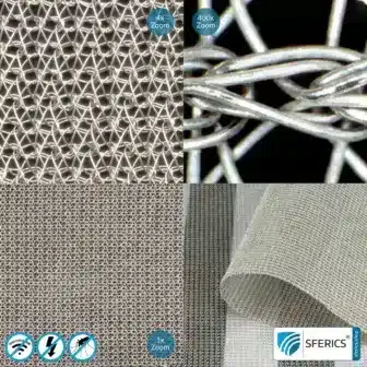 SILVER TULLE Abschirmstoff | ideal zur Herstellung von Baldachinen und Vorhängen | HF Schirmdämpfung gegen Elektrosmog bis zu 48 dB | Wirkungsvoll gegen 5G!