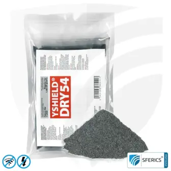 Abschirmfarbe DRY54 Spezial Pulverfarbe | HF Schirmdämpfung gegen Elektrosmog bis zu 84 dB bei 40 GHz | TÜV SÜD zertifiziert | Effektiv bei 5G! 1 Liter