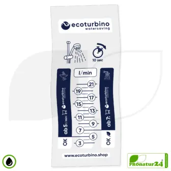Wasser Messbeutel zur Wassermengen Ermittlung | ecoturbino® Eignung und Einsparmöglichkeit