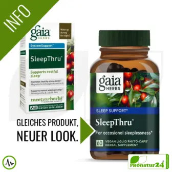 SLEEPTHRU von gaia HERBS | für erholsame Nächte | 60 Kapseln 6 SLEEPTHRU von gaia HERBS | für erholsame Nächte | 60 Kapseln