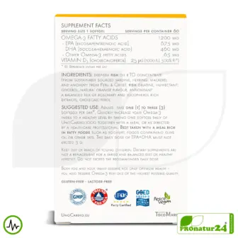 WHC UnoCardio® 1000 + Vitamin D 1000 | OMEGA-3 Fettsäuren | 60 Weichkapseln 12 WHC UnoCardio® 1000 + Vitamin D 1000 | OMEGA-3 Fettsäuren | 60 Weichkapseln