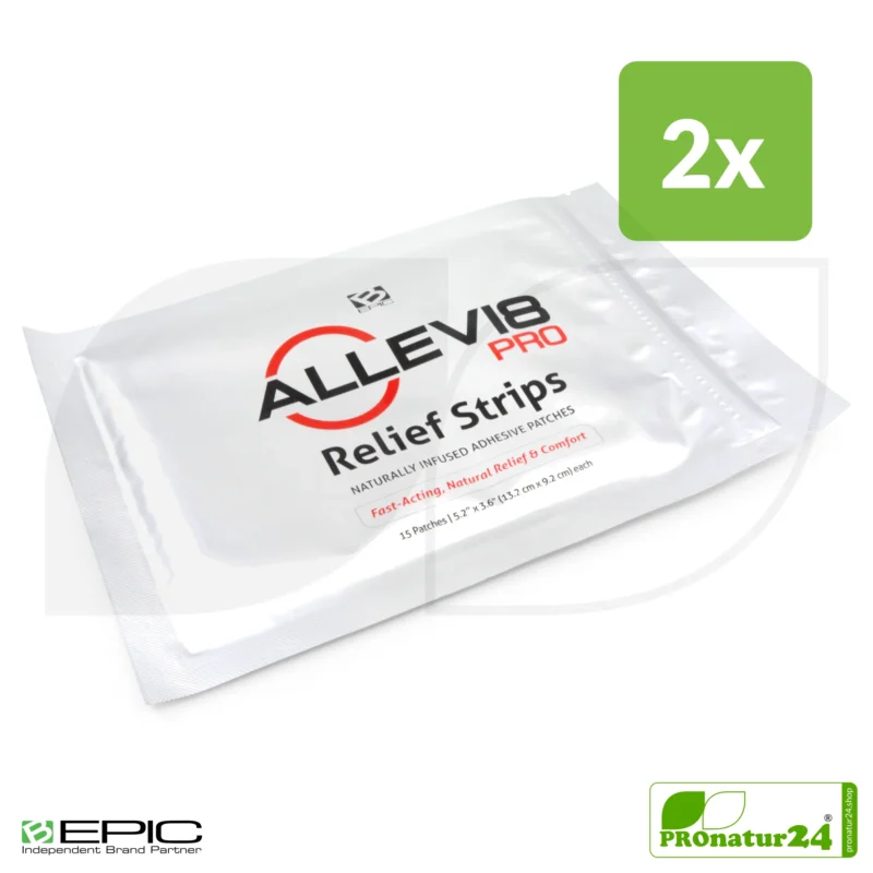 ALLEVI8 PRO | 30 Stück | 2 Packungen mit jeweils 15 Pflaster im Spar SET | ORIGINAL Tape nach dem Erfinder Dr. Minsoo Kim, BEPIC