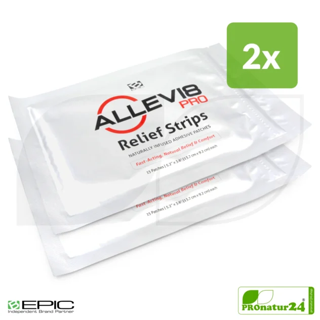 ALLEVI8 PRO | 30 Stück | 2 Packungen mit jeweils 15 Pflaster im Spar SET | ORIGINAL Tape nach dem Erfinder Dr. Minsoo Kim, BEPIC