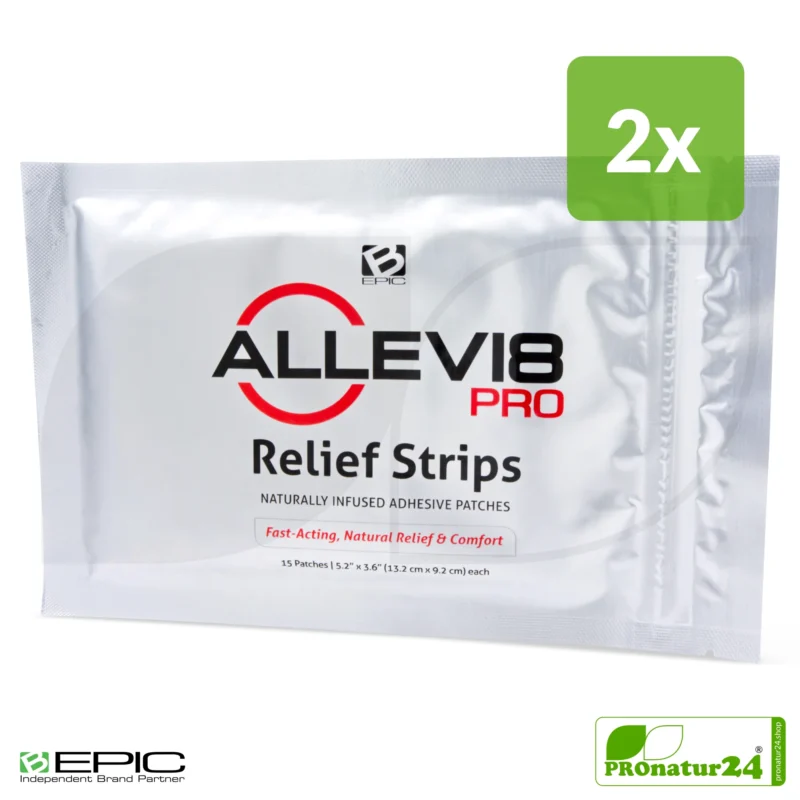 ALLEVI8 PRO | 30 Stück | 2 Packungen mit jeweils 15 Pflaster im Spar SET | ORIGINAL Tape nach dem Erfinder Dr. Minsoo Kim, BEPIC