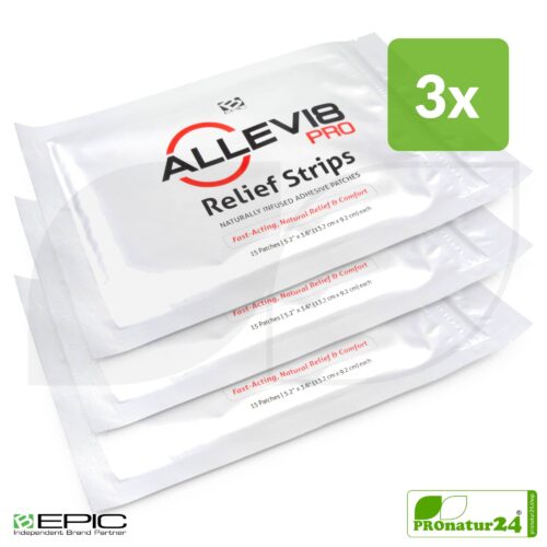 ALLEVI8 PRO | 45 Stück | 3 Packungen mit jeweils 15 Pflaster im Vorteilsset | ORIGINAL Tape nach dem Erfinder Dr. Minsoo Kim / BEPIC