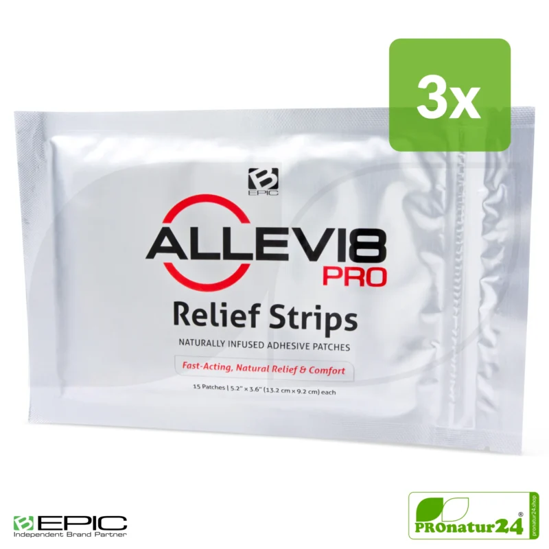 ALLEVI8 PRO | 45 Stück | 3 Packungen mit jeweils 15 Pflaster im Spar SET | ORIGINAL Tape nach dem Erfinder Dr. Minsoo Kim, BEPIC