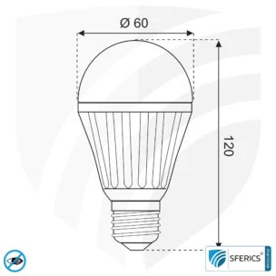 10,5 Watt LED Vollspektrum, dimmbar (TRIAC) | Hell wie 100 Watt, 1070 Lumen | CRI über 95 | flimmerfrei | Tageslicht | E27 | Business Qualität