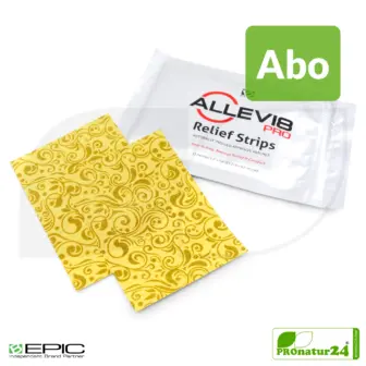 ALLEVI8 PRO Energiepflaster Abo – 15, 30 oder 45 Stück pro Lieferung | 1 Jahr Laufzeit mit automatischem Ende | ORIGINAL Tape nach dem Erfinder Dr. Minsoo Kim / B-EPIC 10 ALLEVI8 PRO mit Preisvorteil im Abo | Wähle zwischen 15, 30 oder 45 Pflaster pro Lieferung | Laufzeit 1 Jahr + endet automatisch | ORIGINAL Tape nach dem Erfinder Dr. Minsoo Kim / B-EPIC