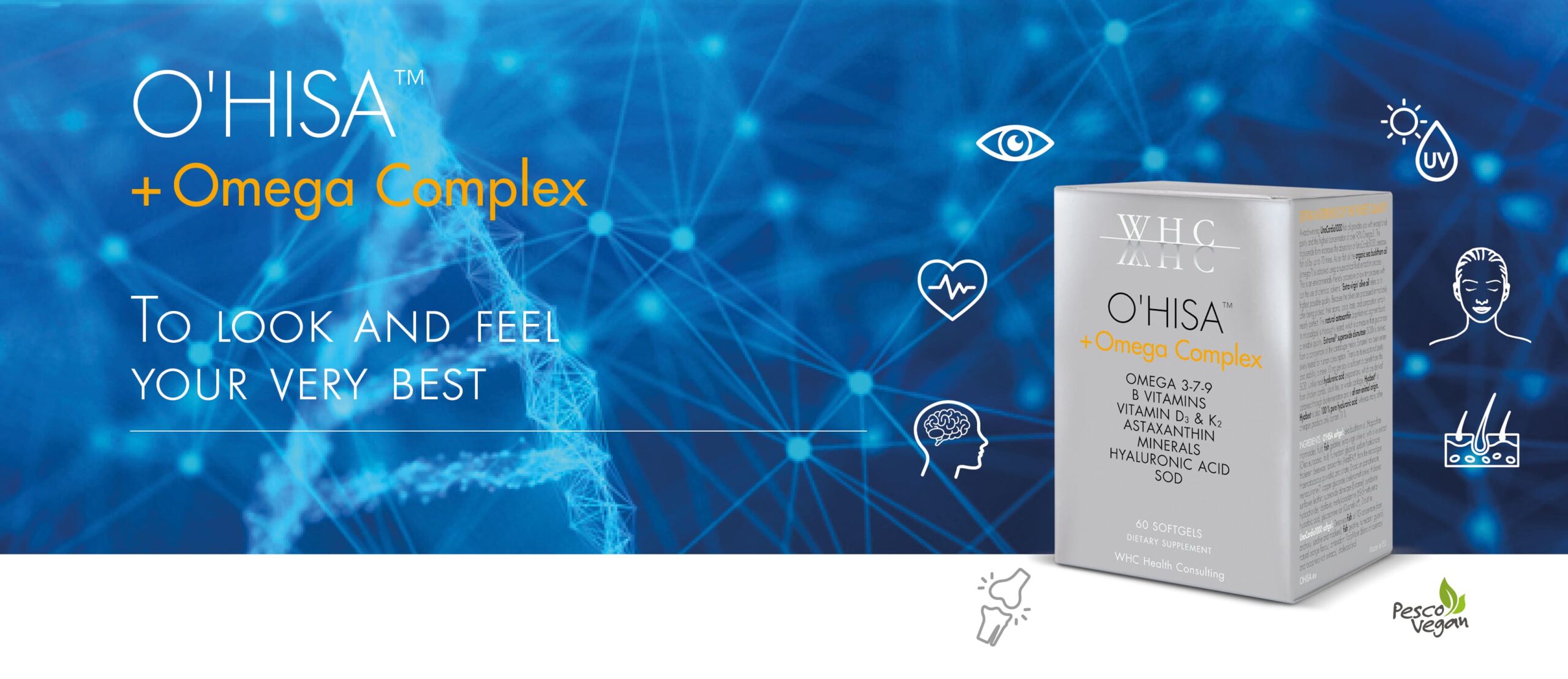 WHC O'HISA ™️ + Omega Complex | Omega-3-Fettsäuren, Vitamine, Mineralstoffe, u.v.m.