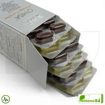 WHC O'HISA + Omega Complex | Omega-3 Fettsäuren, Vitamine, Mineralstoffe, Hyaluronsäure, ... | 60 Softgelkapseln (30+30) 9 WHC O'HISA ™️ + Omega Complex | Omega-3-Fettsäuren, Vitamine, Mineralstoffe, u.v.m.