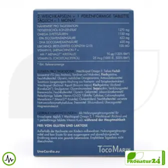 WHC QuattroCardio® (OMEGA-3 Fettsäuren, Vitamin D3, K2 und Q10 Ubichinol) | 90 Kapseln 13 WHC QuattroCardio® (OMEGA-3 Fettsäuren, Vitamin D3, K2 und Q10 Ubichinol) | 90 Kapseln