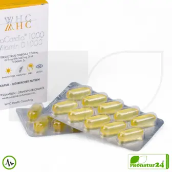 WHC UnoCardio® 1000 + Vitamin D 1000 | OMEGA-3 Fettsäuren | 60 Weichkapseln 11 WHC UnoCardio® 1000 + Vitamin D 1000 | OMEGA-3 Fettsäuren | 60 Weichkapseln