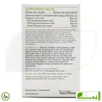 WHC UnoCardio® VEGAN | höchste Konzentration bei veganen Omega-3 Kapseln | OMEGA-3 Fettsäuren | 30 Weichkapseln 13 WHC UnoCardio® Vegan | höchste Konzentration bei veganen Omega-3 Kapseln | OMEGA-3 Fettsäuren | 30 Weichkapseln