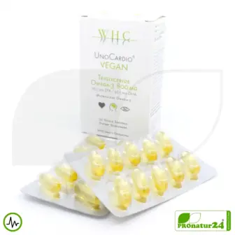 WHC UnoCardio® VEGAN | höchste Konzentration bei veganen Omega-3 Kapseln | OMEGA-3 Fettsäuren | 30 Weichkapseln 11 WHC UnoCardio® Vegan | höchste Konzentration bei veganen Omega-3 Kapseln | OMEGA-3 Fettsäuren | 30 Weichkapseln