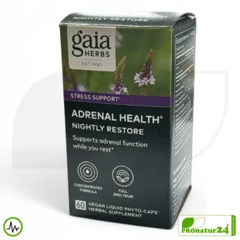 ADRENAL HEALTH - NIGHTLY RESTORE von gaia HERBS | Die Nacht im Fokus | Nahrungsergänzung vor dem Schlafengehen | 60 Kapseln 10 ADRENAL HEALTH - NIGHTLY RESTORE von Gaia Herbs | Die Nacht im Fokus | Nahrungsergänzung vor dem Schlafengehen | 60 Kapseln