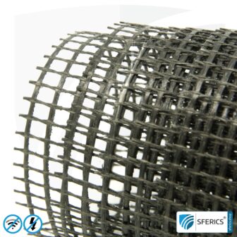 Abschirmendes Armierungsgewebe ARM40 | HF Schirmdämpfung gegen Elektrosmog bis zu 23 dB | Unter Putz und zur Verlegung. 100 cm Breite.