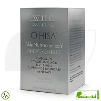 WHC O'HISA SkinNutraceuticals ANTIOXIDANTS | All-in-One Beauty Produkt mit Omega-7 und Omega-9 Fettsäuren, Vitaminen + Mineralien | 60 Softgelkapseln