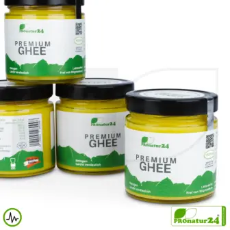 PREMIUM GHEE im GLAS | Ayurvedisches Butterschmalz, zu 100% aus Heumilch (zertifizierte Weidehaltung AT) | von Hand abgefüllt | perfekt für Low Carb und Ketogene Ernährung 22 PREMIUM GHEE | Ayurvedisches Butterschmalz, zu 100% aus Heumilch (zertifizierte Weidehaltung AT) | von Hand abgefüllt im Glas | perfekt für Low Carb und Ketogene Ernährung