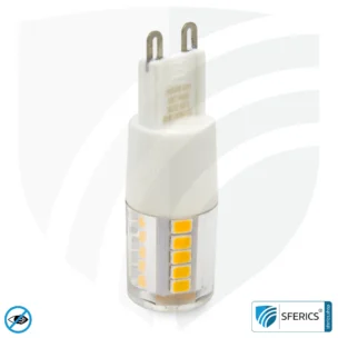 5,5 Watt LED G9 | Hell wie 41 Watt, 485 Lumen | CRI 95 | flimmerfrei | warmweiß | Alternative zu Hochvolt Halogen G9