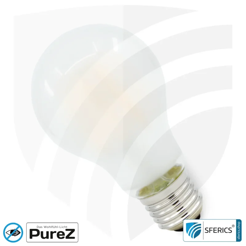 6,4 Watt LED Filament Pure-Z NEO | Hell wie 55 Watt, 650 Lumen | CRI 97 | flimmerfrei | warmweiß | E27. matt.