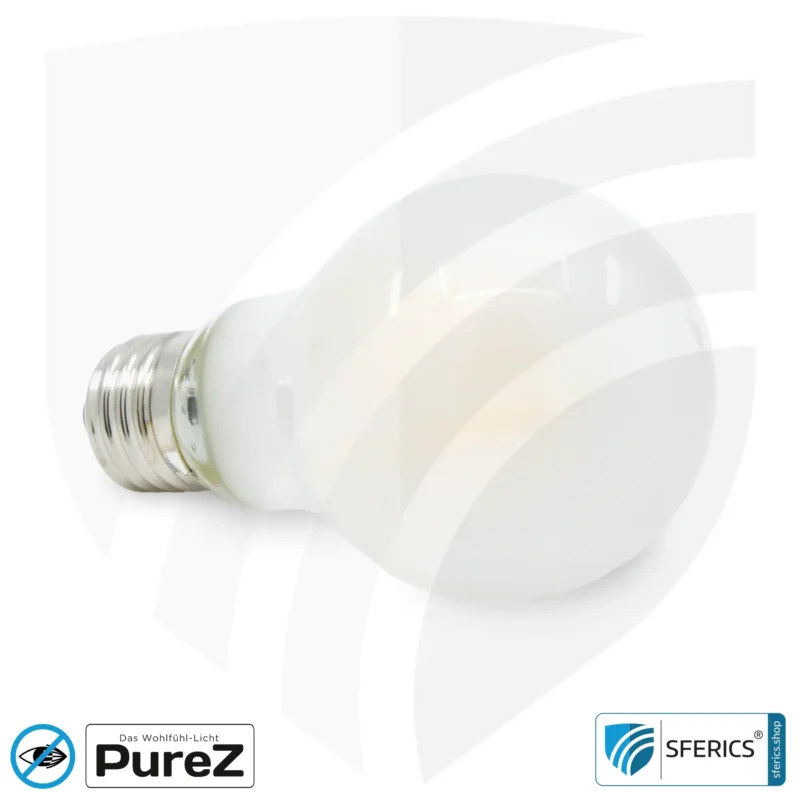 6,4 Watt LED Filament Pure-Z NEO | Hell wie 55 Watt, 650 Lumen | CRI 97 | flimmerfrei | warmweiß | E27. matt.