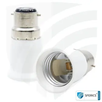 Universal Adapter Leuchtmittel | E27 Leuchtmittel auf B22 Bajonett Sockel