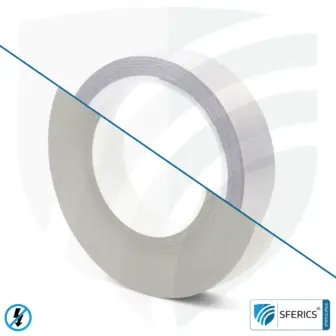 Abschirmgewebe HNG80 | HF Schirmdämpfung gegen Elektrosmog bis zu 88 dB | Zur Verlegung. 90 cm Breite. Wirkungsvoll gegen 5G! 12 Erdungsband GSX, selbstklebend | Erdung von Abschirmfarbe, Abschirmgewebe, Abschirmvlies, usw.