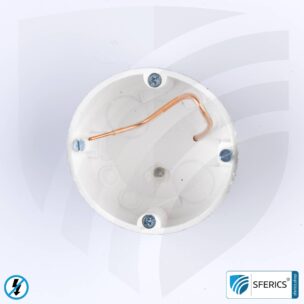 Geschirmte Hohlwanddose, flach | 47 mm | Installationsdose im Trockenbau, als Abzweigdose oder Schalterdose | halogenfrei