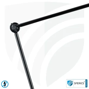 Geschirmte Lampe LONDON im Design SCHWARZ | Schreibtischlampe für den hellen Arbeitplatz oder als geniale Werklampe  | E27 Fassung
