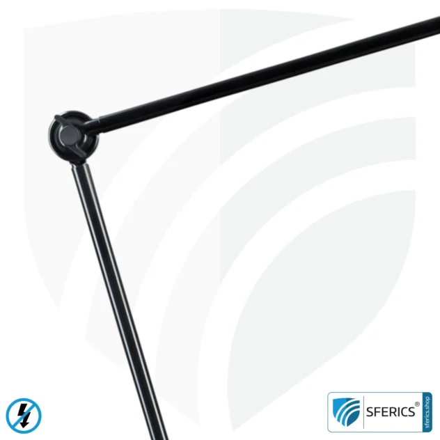 Geschirmte Lampe LONDON im Design SCHWARZ | Schreibtischlampe für den hellen Arbeitplatz oder als geniale Werklampe  | E27 Fassung