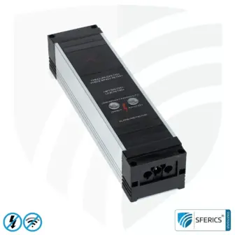 Powerline Filter für erdbaren Baldachin, Zelt und Schlafsack | Schirmungsbereich von 2 bis 68 MHz | Dämpfung von Powerline (PLC / DLAN) Frequenzen aus dem Erdungskabel