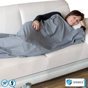 Abschirmende Decke | Mobiler Strahlenschutz gegen WLAN, Handy, LTE, 5G, ... mit Wirkungsgrad über 99,99 % (42 dB) | NF erdbar