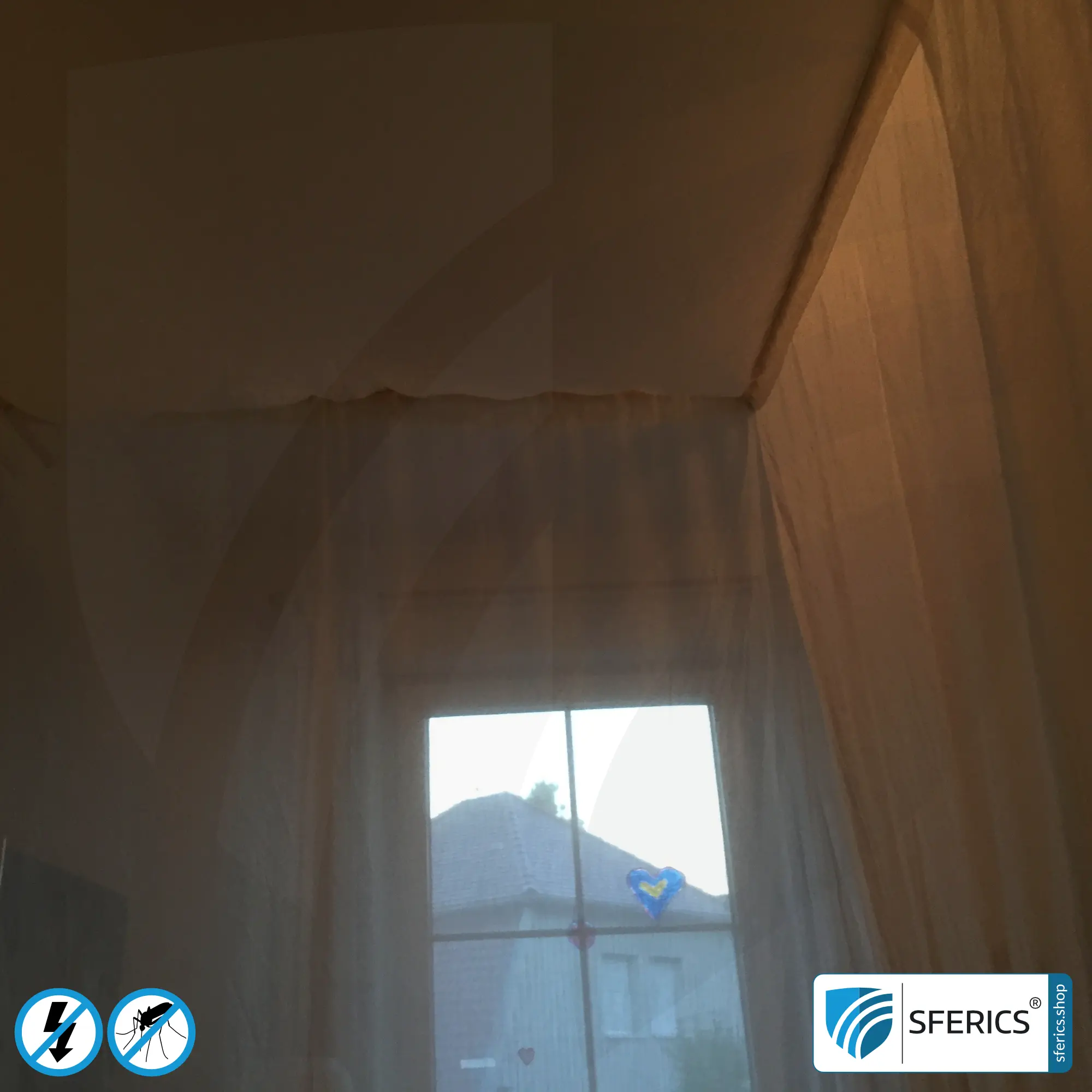 Abschirmender Baldachin Elektrosmog EMF | EINZELBETT | Abschirmwirkung HF bis 99,99 % (40 dB) | SFERICS® invest4life Programm | Hohe Reduktion von Handystrahlung, WLAN, usw. 7 Abschirmender Baldachin Elektrosmog EMF | EINZELBETT | Abschirmwirkung HF bis 99,99 % (40 dB) | SFERICS® invest4life Programm | Hohe Reduktion von Handystrahlung, WLAN, usw.