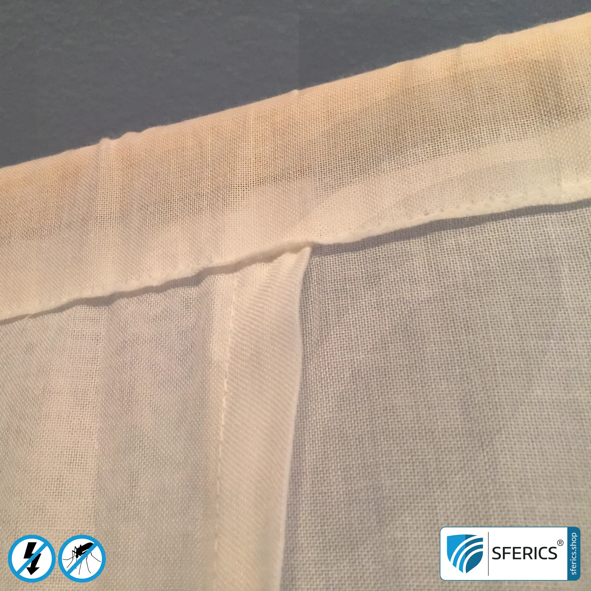 Abschirmender Baldachin Elektrosmog EMF | EINZELBETT | Abschirmwirkung HF bis 99,99 % (40 dB) | SFERICS® invest4life Programm | Hohe Reduktion von Handystrahlung, WLAN, usw. 6 Abschirmender Baldachin Elektrosmog EMF | EINZELBETT | Abschirmwirkung HF bis 99,99 % (40 dB) | SFERICS® invest4life Programm | Hohe Reduktion von Handystrahlung, WLAN, usw.