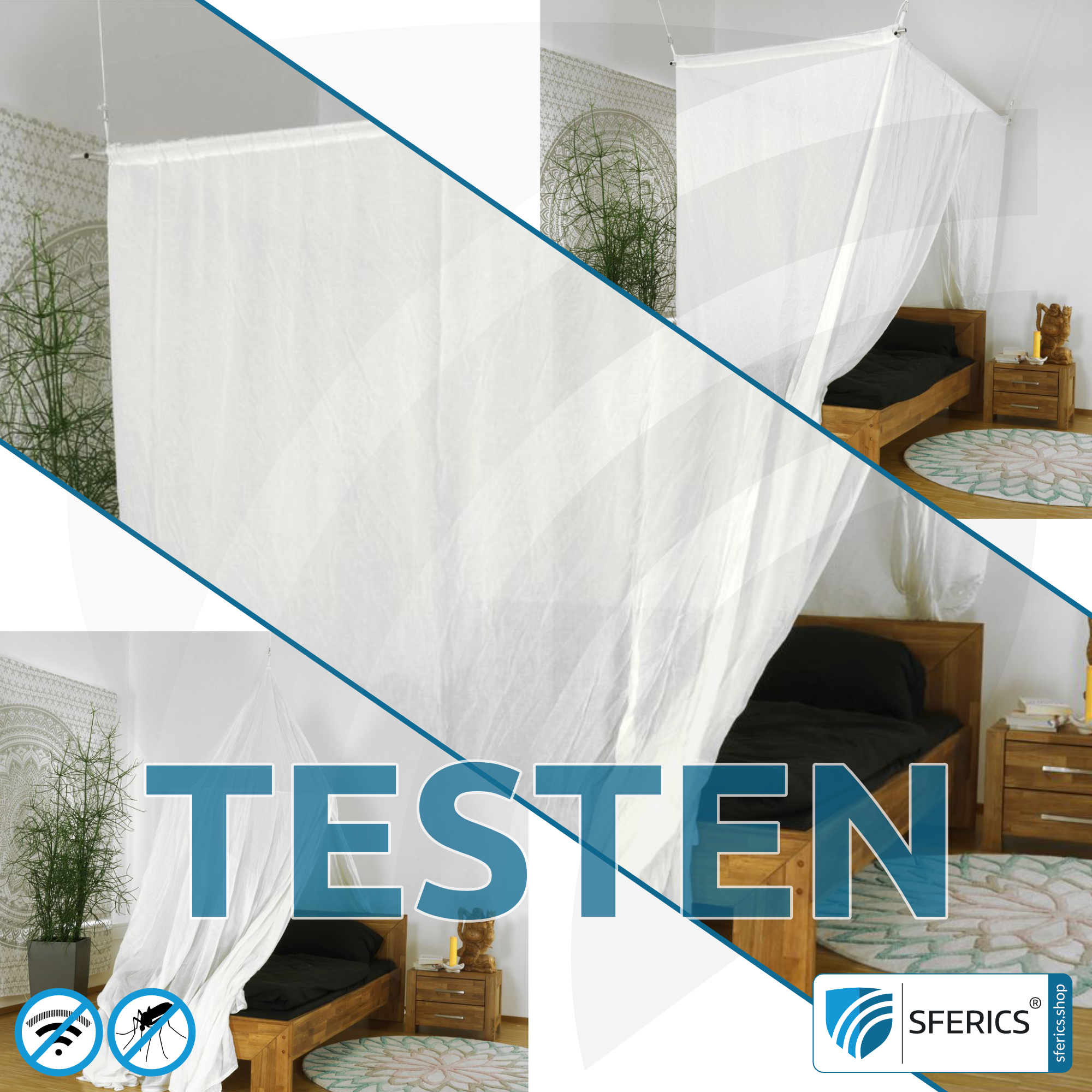 TESTEN! Abschirmender Baldachin Elektrosmog EMF für 14 Tage risikofrei mieten | Wähle aus 3 Set's | Abschirmwirkung HF bis 99,99 % (40 dB) | Hohe Reduktion von Handystrahlung, WLAN, usw. 2 TESTEN! Abschirmender Baldachin Elektrosmog EMF für 14 Tage risikofrei mieten | Wähle aus 3 Set's | Abschirmwirkung HF bis 99,99 % (40 dB) | Hohe Reduktion von Handystrahlung, WLAN, usw.