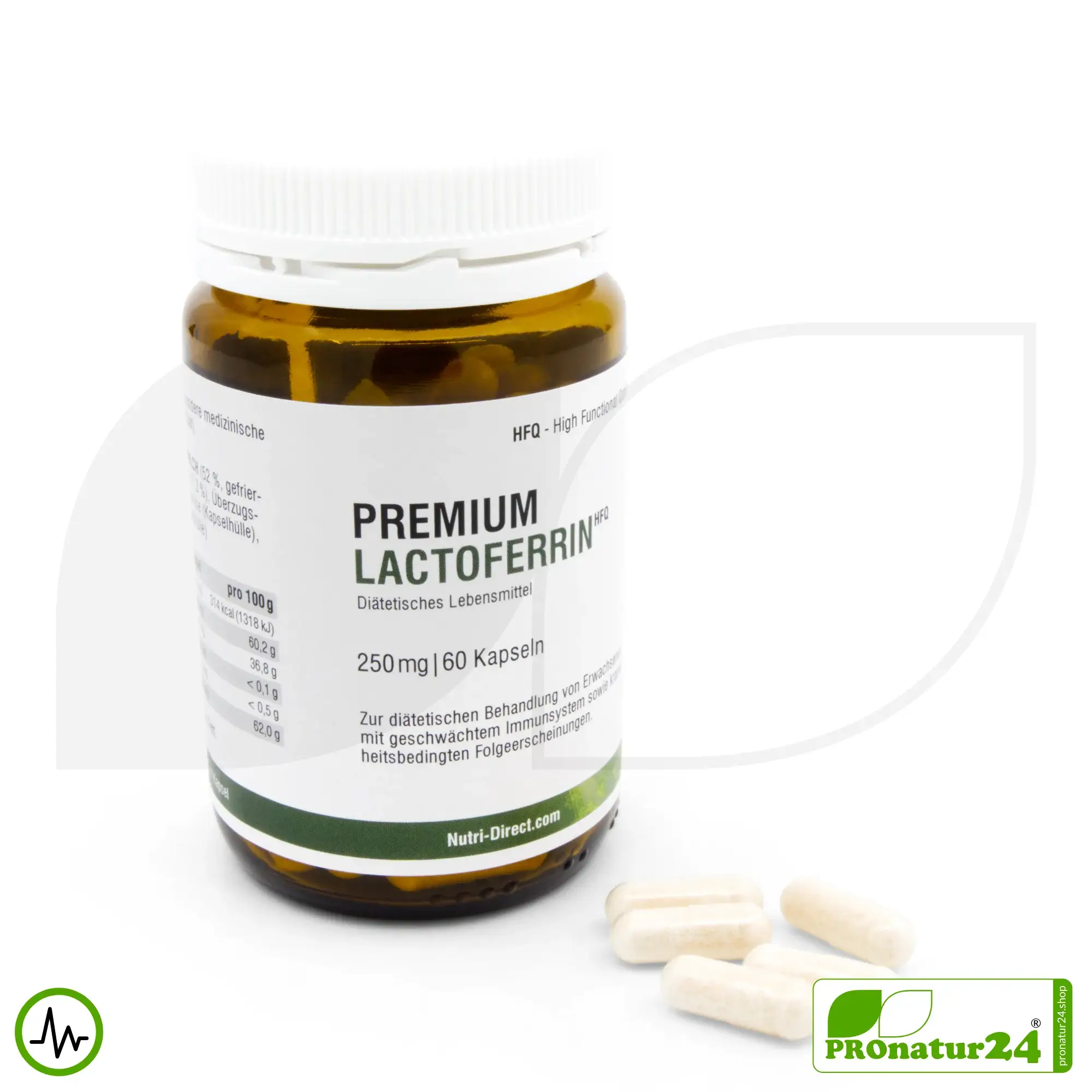 Lactoferrin HFQ Kapseln | 250 mg in höchster Reinheit | Diätetisches Lebensmittel in Premium Qualität 4 Lactoferrin HFQ Kapseln | 250 mg in höchster Reinheit | Diätetisches Lebensmittel in Premium Qualität
