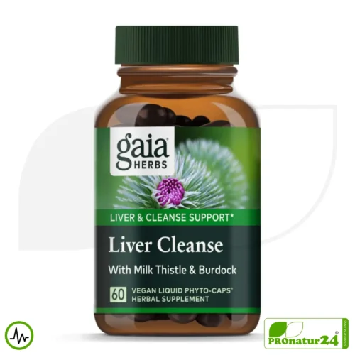 LIVER CLEANSE von gaia HERBS | Nahrungsergänzung für die Leber mit wertvollen Pflanzenextrakten (u.a. Mariendistel, Kurkuma, ...) | 60 Kapseln
