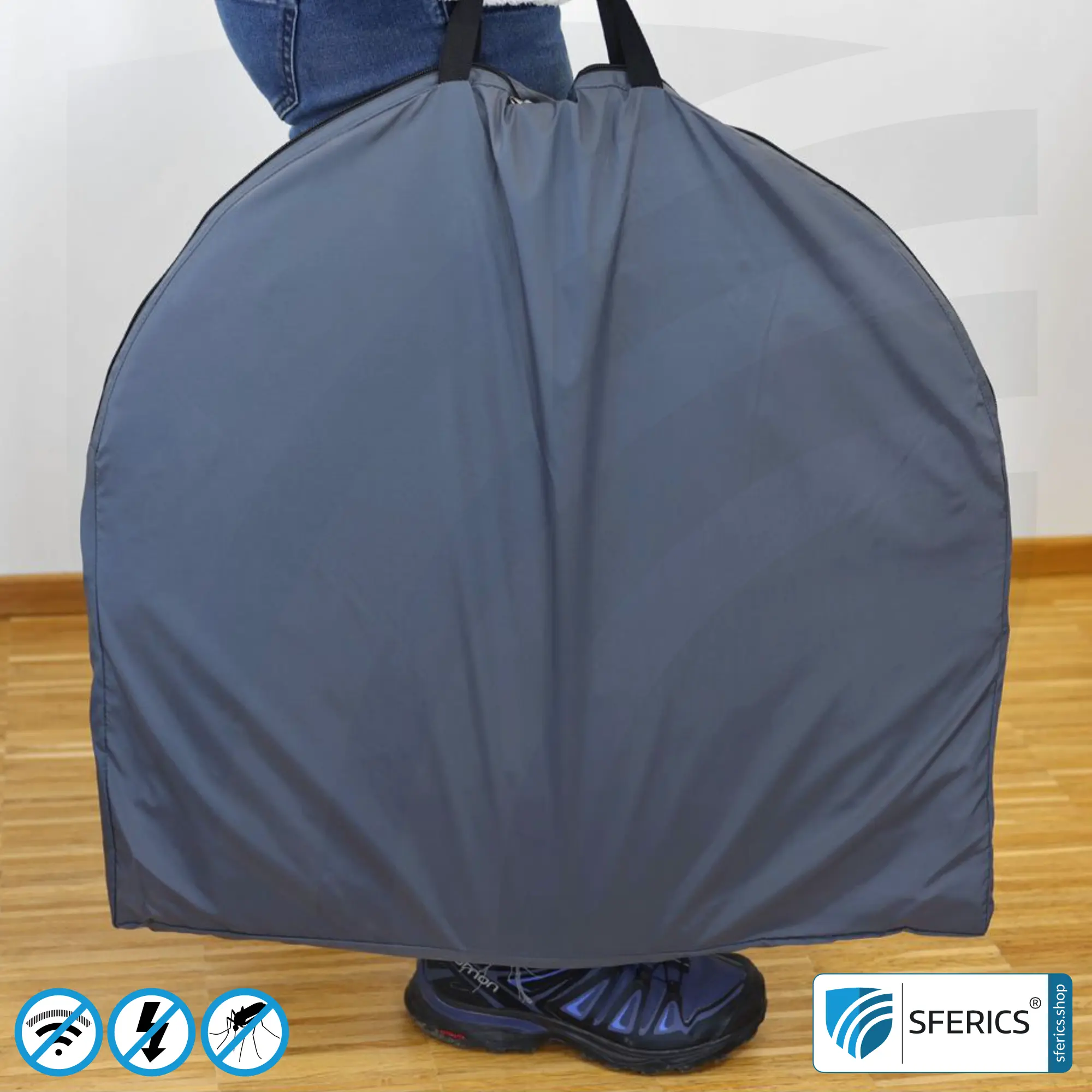 Abschirmzelt SAFECAVE Pop Up Wurfzelt | Anti Elektrosmog Vollschutz | Mobiler Strahlenschutz gegen WLAN, Handy, LTE, 5G, ... mit Wirkungsgrad bis zu 99,99 % (44 dB) | erdbar 4 Abschirmzelt SAFECAVE Pop Up Wurfzelt | Anti Elektrosmog Vollschutz | Mobiler Strahlenschutz gegen WLAN, Handy, LTE, 5G, ... mit Wirkungsgrad bis zu 99,99 % (44 dB) | erdbar