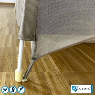 Abschirmzelt SAFECAVE SUPERKING mit 175 cm Breite | Anti Elektrosmog Vollschutz | Mobiler Strahlenschutz gegen WLAN, Handy, LTE, 5G, ... mit Wirkungsgrad über 99,99 % (42 dB) | frei stehend, ohne Deckenaufhängung | erdbar