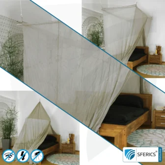 Abschirmender Baldachin Elektrosmog ULTRA | 6 Varianten bzw. Größen | Maximale Abschirmung EMF mit über 99,99 % (48 dB) | Erdbar NF | Wirkungsvoll gegen 5G!