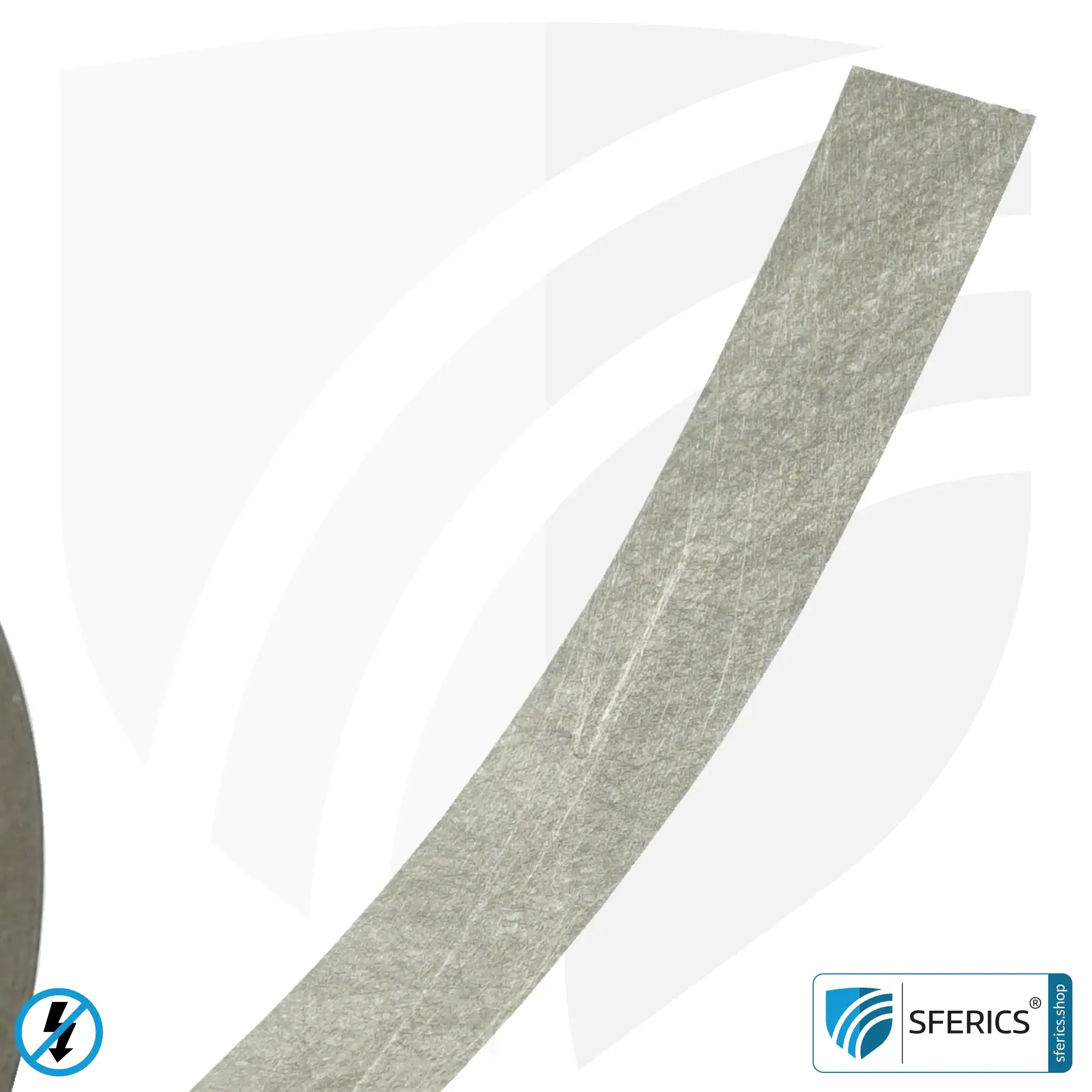 Erdungsband EB1, selbstklebend | Erdung von Abschirmfarbe, Abschirmgewebe oder Abschirmvlies | 10 Meter Länge 5 Erdungsband EB1, selbstklebend | Erdung von Abschirmfarbe, Abschirmgewebe oder Abschirmvlies | 10 Meter Länge