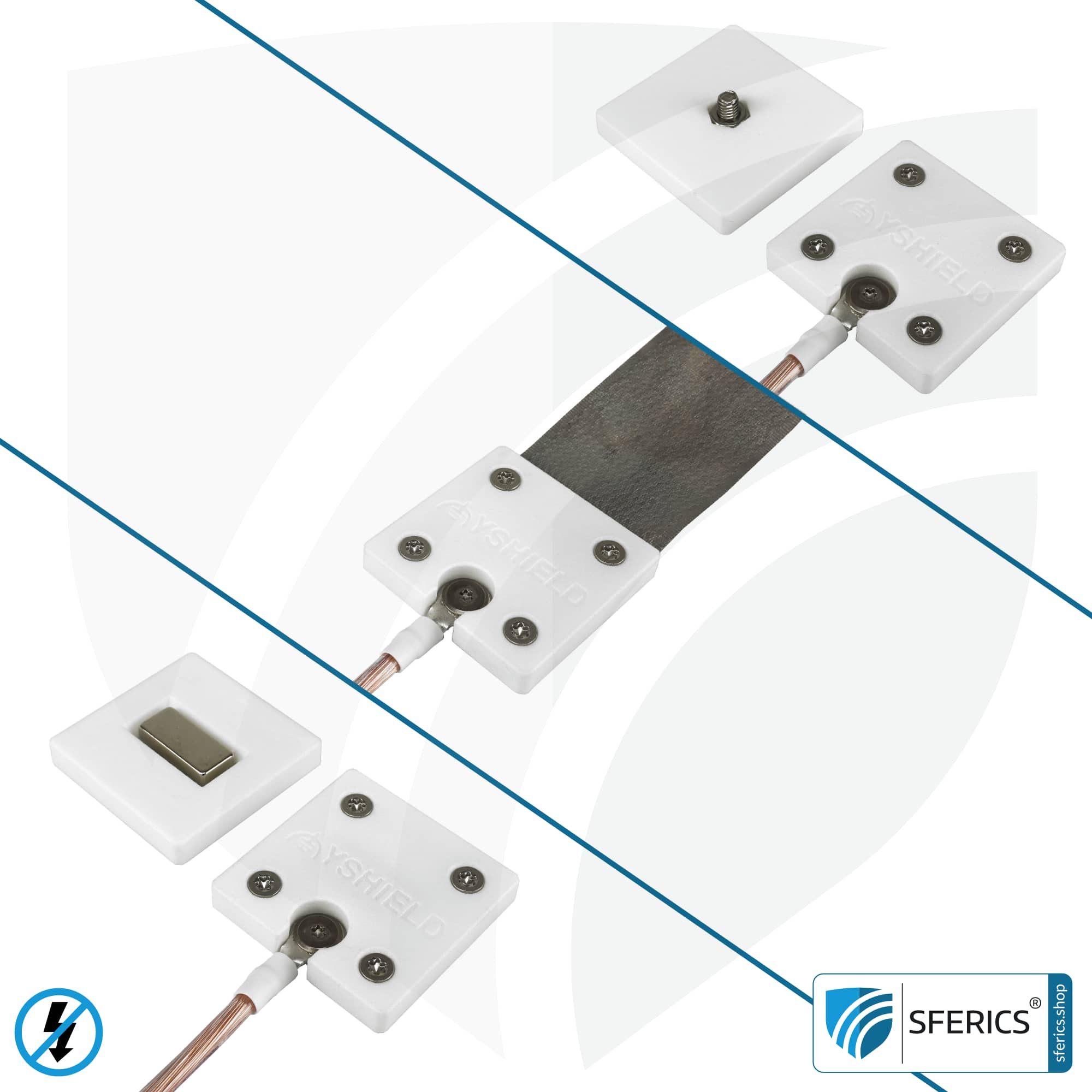 Mobile Erdungsplatte | zur Erdung von Baldachin, Bodenunterlage, Zelt, Schlafsack, Bettwäsche, Decke, u.v.m. 3 Mobile Erdungsplatte | zur Erdung von Baldachin, Bodenunterlage, Zelt, Schlafsack, Bettwäsche, Decke, u.v.m.
