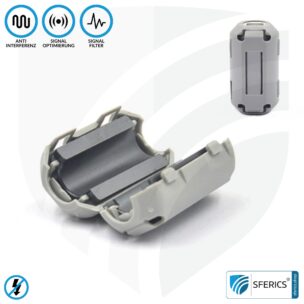 Ferritkern Filter gegen Elektrosmog im Headsetkabel | grau, klickbar, für 5 mm Kabel | GRATIS 1 Stück als Geschenk! 12 Ferritkern Filter gegen Elektrosmog im Headsetkabel | grau, klickbar, für 5 mm Kabel | GRATIS 1 Stück als Geschenk!