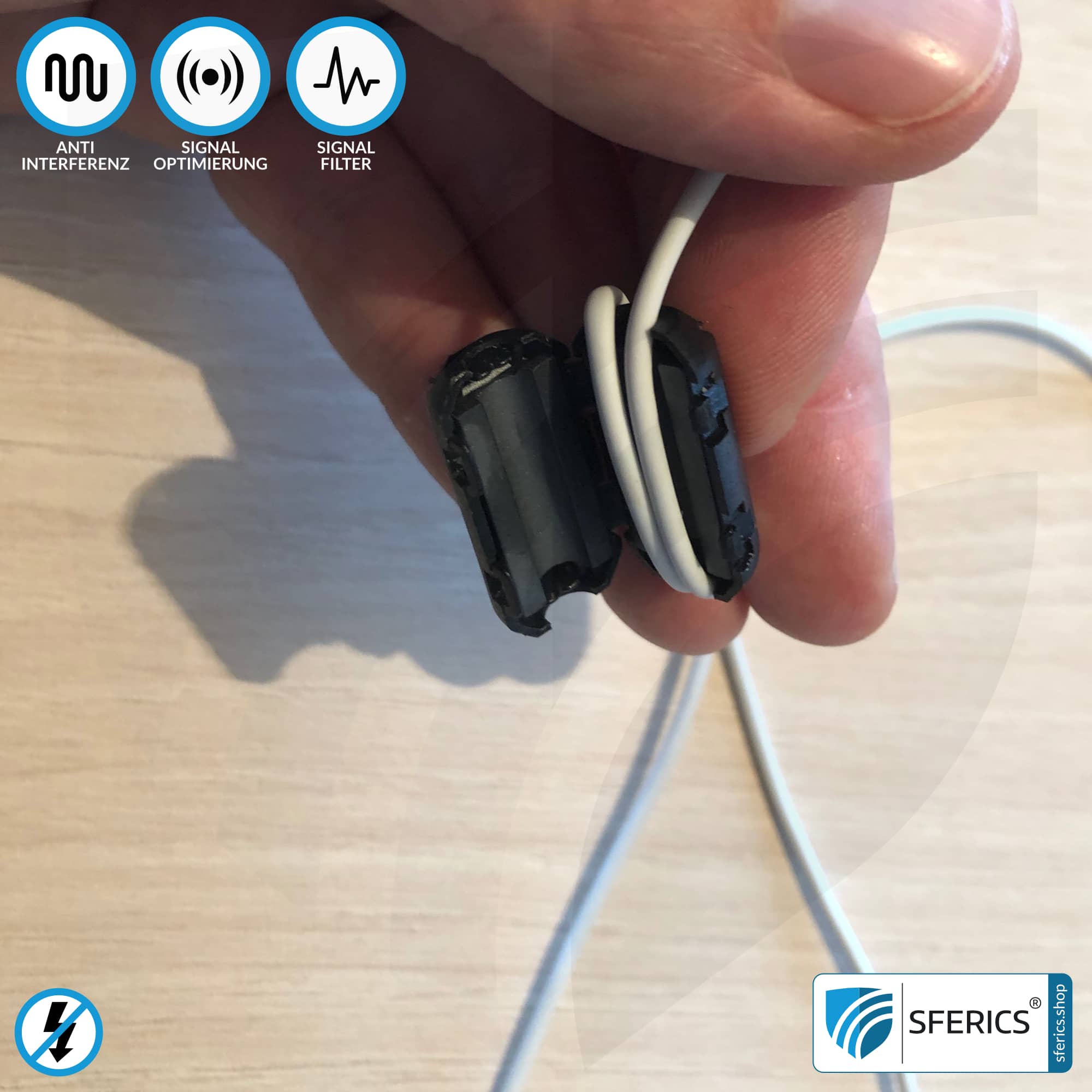 Ferritkern Filter gegen Elektrosmog im Headsetkabel | grau, klickbar, für 5 mm Kabel | GRATIS 1 Stück als Geschenk! 10 Ferritkern Filter gegen Elektrosmog im Headsetkabel | schwarz, klickbar, für 5 mm Kabel | GRATIS 1 Stück als Geschenk!