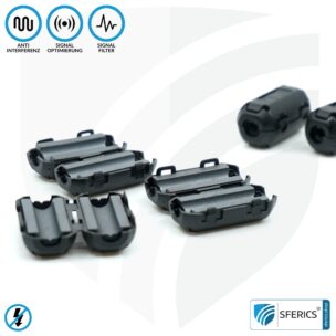 Ferritkern Filter gegen Elektrosmog im Headsetkabel | schwarz, klickbar, für 5 mm Kabel | GRATIS 1 Stück als Geschenk! 16 Ferritkern Filter gegen Elektrosmog im Headsetkabel | schwarz, klickbar, für 5 mm Kabel | GRATIS 1 Stück als Geschenk!