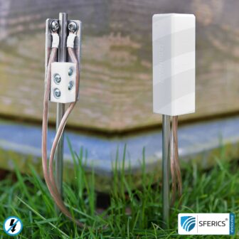 Erdungsanschluss Stab | Erdungsstab zum Verankern in der Erde | ermöglicht Erdkontakt