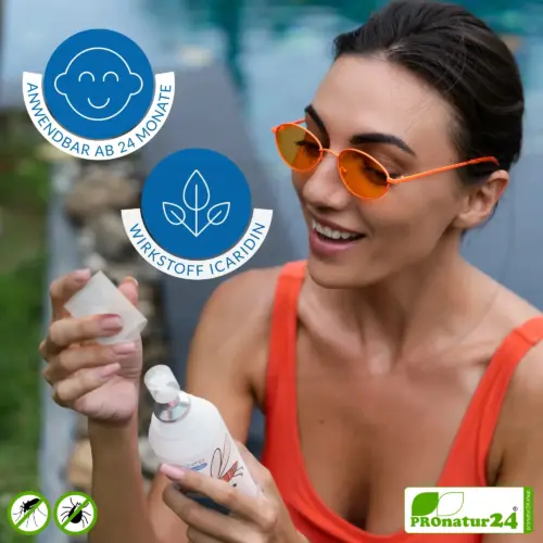 MOSKINTO no pieks | Insektenschutzspray mit Icaridin gegen Mücken & Zecken (ab 2 Jahren) | 75 ml
