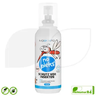 Sommer-Schutz Set | Sonnencreme LSF 30 (mineralisch) + Mückenschutz / Zeckenschutz (DEET-frei) | mit elektronischem Stichheiler (optional) 7 MOSKINTO no pieks | Insektenschutzspray mit Icaridin gegen Mücken & Zecken (ab 2 Jahren) | 75 ml