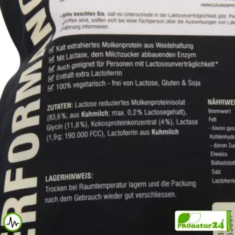 VitalShake Whey Protein Isolat Natur | laktosefrei | HFQ 6 Premium Whey Protein Natur | Vitalshake von HFQ